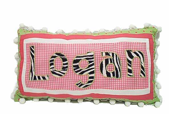 Pink Fun Personalized Name Pillow